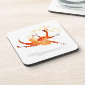 Illustratie van een balletdanseraptor. 2 bier onderzetter (Linkerzijde)