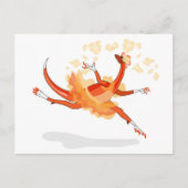 Illustratie van een balletdanseraptor. 2 briefkaart (Voorkant)