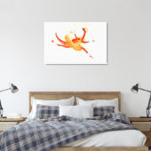 Illustratie van een balletdanseraptor. 2 canvas afdruk (Insitu (Slaapkamer))