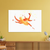 Illustratie van een balletdanseraptor. 2 canvas afdruk (Insitu (Woonkamer))