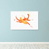 Illustratie van een balletdanseraptor. 2 canvas afdruk (Insitu (Houten vloer))