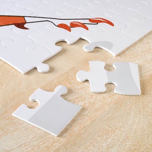 Illustratie van een balletdanseraptor. 2 legpuzzel (Zijkant)