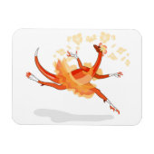 Illustratie van een balletdanseraptor. 2 magneet (Horizontaal)
