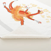 Illustratie van een balletdanseraptor. 2 sherpa deken (3/4)