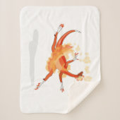 Illustratie van een balletdanseraptor. 2 sherpa deken (Voorkant)