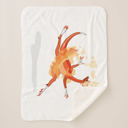 Illustratie van een balletdanseraptor. 2 sherpa deken (Voorkant)