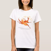 Illustratie van een balletdanseraptor. 2 t-shirt (Voorkant)