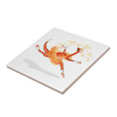 Illustratie van een balletdanseraptor. 2 tegeltje (Zijkant)