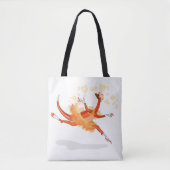 Illustratie van een balletdanseraptor. 2 tote bag (Voorkant)