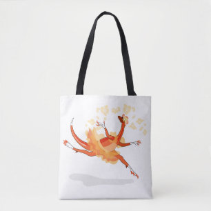 Illustratie van een balletdanseraptor. 2 tote bag