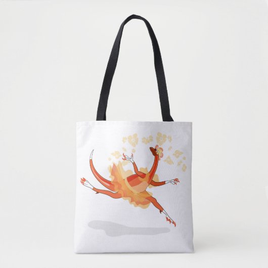 Illustratie van een balletdanseraptor. 2 tote bag (Voorkant)