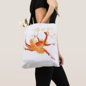 Illustratie van een balletdanseraptor. 2 tote bag (Dichtbij)