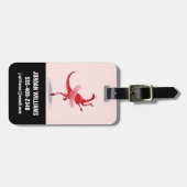 Illustratie van een balletdanseraptor. bagagelabel (Voorkant horizontaal)