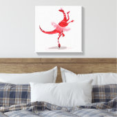 Illustratie van een balletdanseraptor. canvas afdruk (Insitu (Slaapkamer))