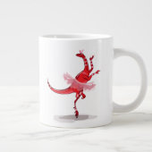 Illustratie van een balletdanseraptor. grote koffiekop (Rechts)