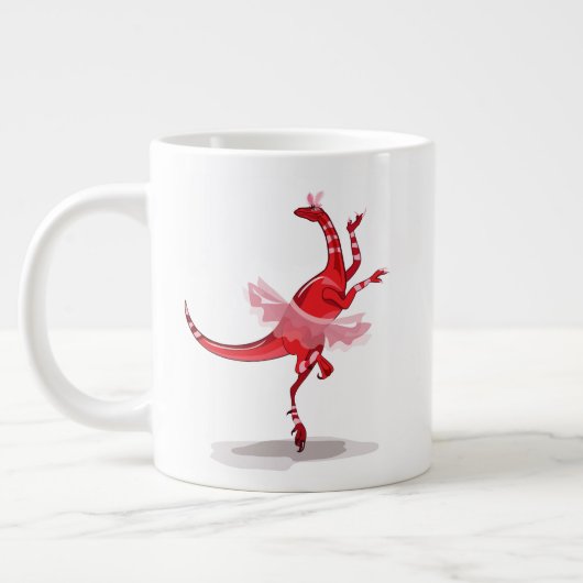 Illustratie van een balletdanseraptor. grote koffiekop (Links)