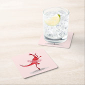 Illustratie van een balletdanseraptor. kartonnen onderzetters (Insitu)