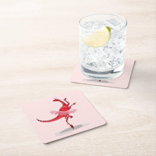 Illustratie van een balletdanseraptor. kartonnen onderzetters (Insitu)