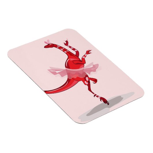 Illustratie van een balletdanseraptor. magneet (Rechterzijde)