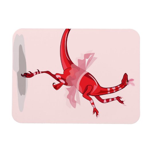 Illustratie van een balletdanseraptor. magneet (Horizontaal)