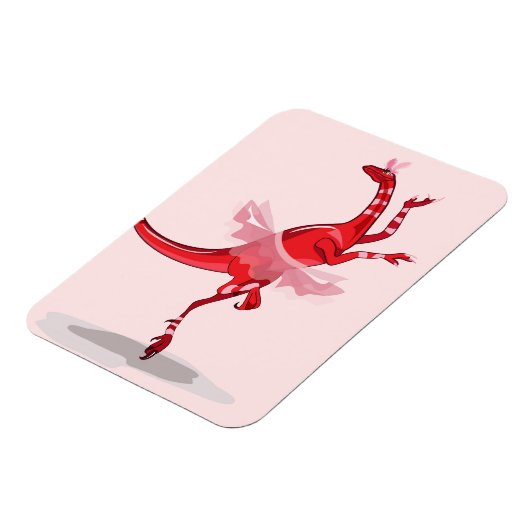 Illustratie van een balletdanseraptor. magneet (Linkerzijde)