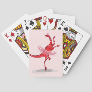 Illustratie van een balletdanseraptor. pokerkaarten