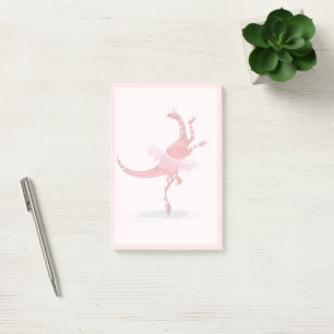 Illustratie van een balletdanseraptor. post-it® notes