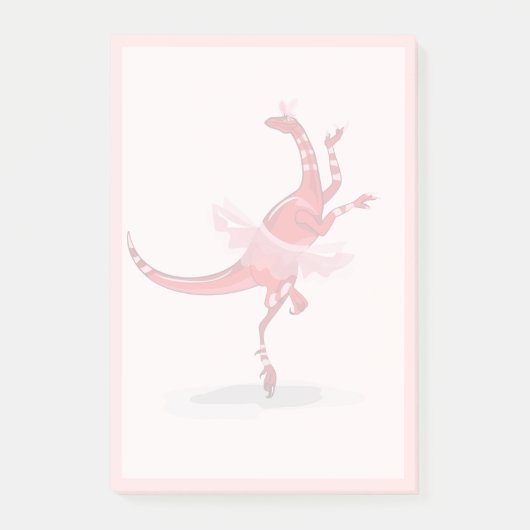 Illustratie van een balletdanseraptor. post-it® notes (Voorkant)