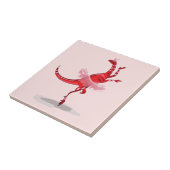 Illustratie van een balletdanseraptor. tegeltje (Zijkant)