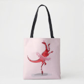 Illustratie van een balletdanseraptor. tote bag (Voorkant)