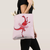 Illustratie van een balletdanseraptor. tote bag (Dichtbij)