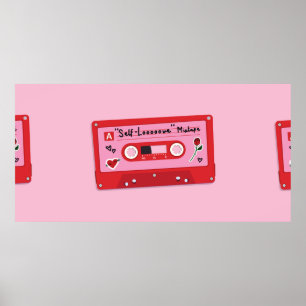 Illustratie van een band met rode kunststof voor a poster