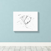 Illustratie van een Beagle-hond liefhebber Canvas Afdruk (Insitu (Houten vloer))