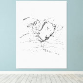 Illustratie van een Beagle-hond liefhebber Canvas Afdruk (Insitu (Houten vloer))