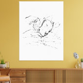 Illustratie van een Beagle-hond liefhebber Canvas Afdruk (Insitu (Woonkamer))
