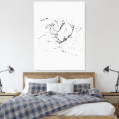 Illustratie van een Beagle-hond liefhebber Canvas Afdruk (Insitu (Slaapkamer))