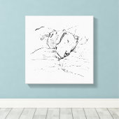Illustratie van een Beagle-hond liefhebber  Canvas Afdruk (Insitu (Houten vloer))
