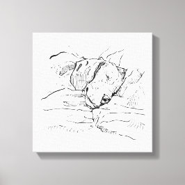 Illustratie van een Beagle-hond liefhebber Canvas Afdruk
