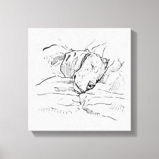 Illustratie van een Beagle-hond liefhebber  Canvas Afdruk (Voorkant)