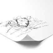Illustratie van een Beagle-hond liefhebber Poster (Hoek)