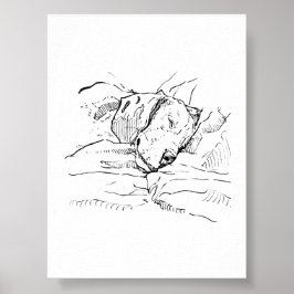 Illustratie van een Beagle-hond liefhebber Poster