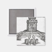 Illustratie van een beleggingsoorlog magneet (Voorkant / Achterkant)