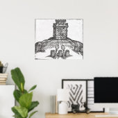 Illustratie van een beleggingsoorlog poster (Thuiskantoor)