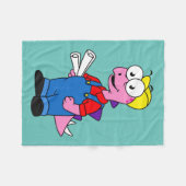 Illustratie van een bouwvakker van Stegosaurus. Fleece Deken (Voorkant (Horizontaal))