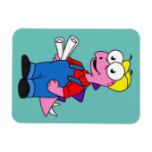 Illustratie van een bouwvakker van Stegosaurus. Magneet (Horizontaal)