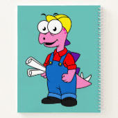 Illustratie van een bouwvakker van Stegosaurus. Notitieboek (Achterkant)