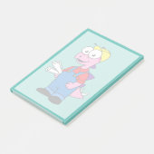 Illustratie van een bouwvakker van Stegosaurus. Post-it® Notes (Schuin)