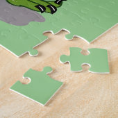 Illustratie van een brontosaurus die Maracas speel Legpuzzel (Zijkant)