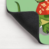 Illustratie van een brontosaurus die Maracas speel Muismat (Hoek)