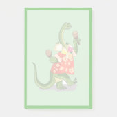 Illustratie van een brontosaurus die Maracas speel Post-it® Notes (Voorkant)